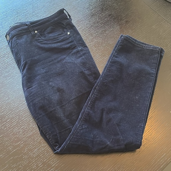 Kut from the Kloth Diana Corduroy Skinny Pants Royal Blue Size 16 - Picture 3 of 10